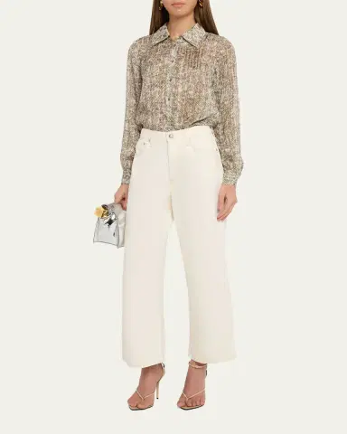 Ramy Brook Pauline Button-Front Silk Blouse | Thumbnail 2