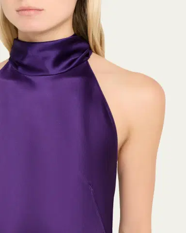 Ralph Lauren Collection Chilton Halter Stretch Satin Evening Dress | Thumbnail 5 Ralph Lauren Collection Chilton Halter Stretch Satin Evening Dress | Thumbnail 5
