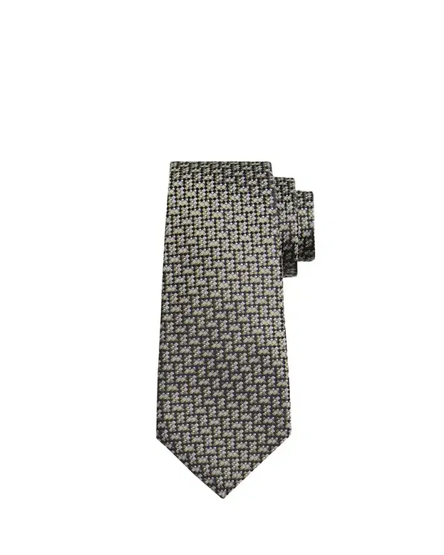 Men's Abstract Woven Silk 7-Fold Tie