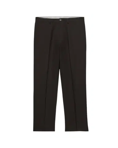 Prada Men's Wool Fleece Straight Flat-Front Pants | Thumbnail 1