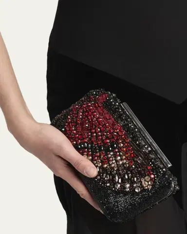Alexander McQueen T-Bar Butterfly Beaded Box Clutch Bag | Thumbnail 2 Alexander McQueen T-Bar Butterfly Beaded Box Clutch Bag | Thumbnail 2