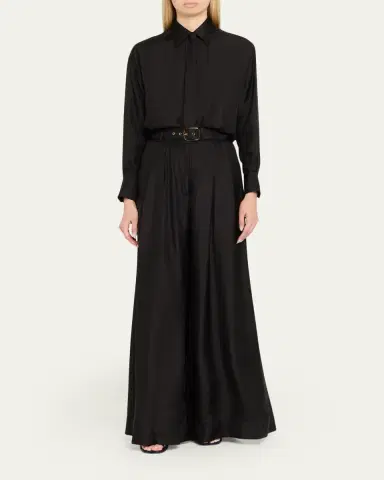 Zimmermann Relaxed Long-Sleeve Tie Shirt | Thumbnail 2 Zimmermann Relaxed Long-Sleeve Tie Shirt | Thumbnail 2