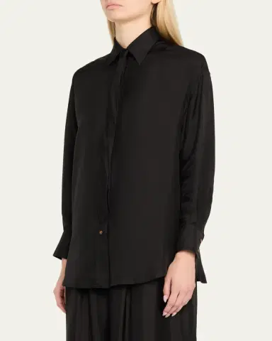 Zimmermann Relaxed Long-Sleeve Tie Shirt | Thumbnail 4 Zimmermann Relaxed Long-Sleeve Tie Shirt | Thumbnail 4