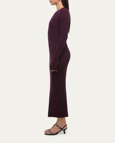 Helmut Lang Open-Back Ribbed Wool Dress | Thumbnail 4 Helmut Lang Open-Back Ribbed Wool Dress | Thumbnail 4