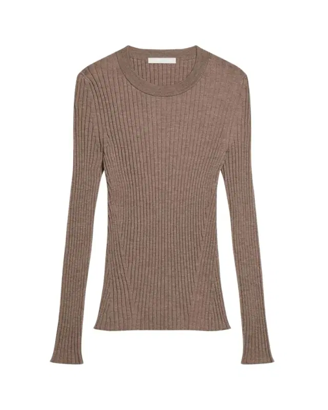 Open-Back Ribbed Wool Top