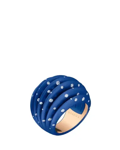 GIORGIO B Palma Blue Titanium and 18K Rose Gold Starburst Ring with Diamonds | Thumbnail 1 GIORGIO B Palma Blue Titanium and 18K Rose Gold Starburst Ring with Diamonds | Thumbnail 1