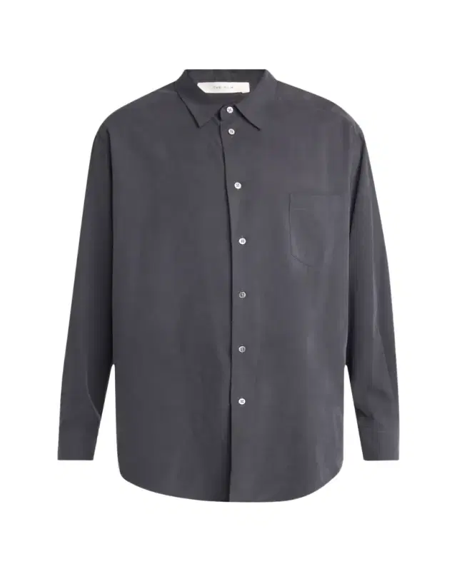Men's Briar Washed Silk Pocket Button-Down Shirt