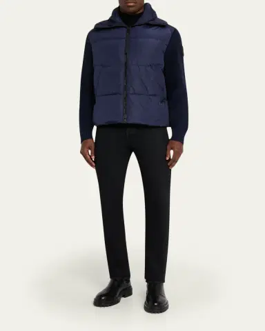 Canada Goose Men's HyBridge Wool-Knit Nylon Down Hooded Jacket | Thumbnail 2 Canada Goose Men's HyBridge Wool-Knit Nylon Down Hooded Jacket | Thumbnail 2