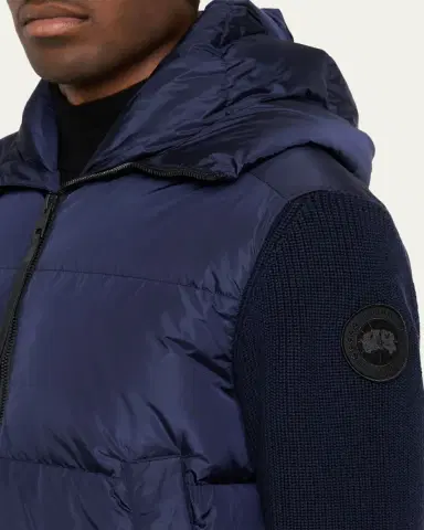Canada Goose Men's HyBridge Wool-Knit Nylon Down Hooded Jacket | Thumbnail 5 Canada Goose Men's HyBridge Wool-Knit Nylon Down Hooded Jacket | Thumbnail 5
