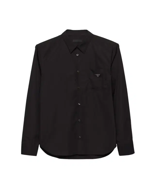 Prada Men's Poplin Chest-Logo Sport Shirt