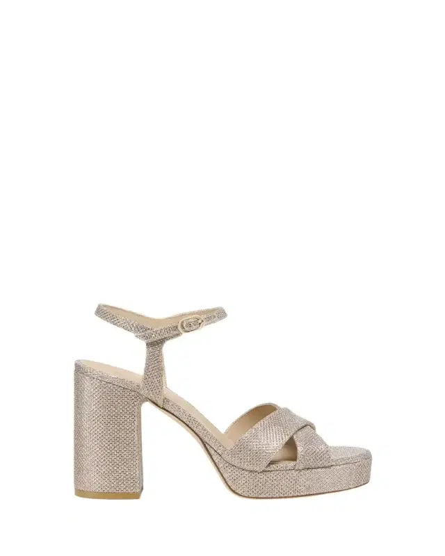 Dayna Metallic Crisscross Platform Sandals