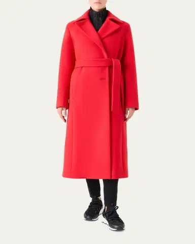 Akris punto Belted Long Wrap Coat | Thumbnail 2 Akris punto Belted Long Wrap Coat | Thumbnail 2
