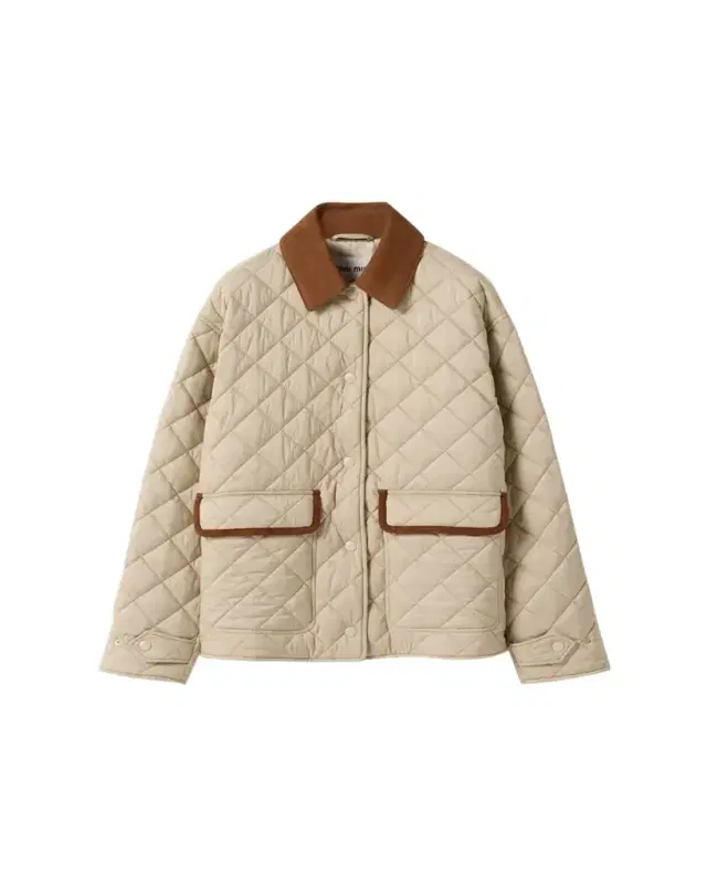 Suede-Trim Quilted Barn Jacket