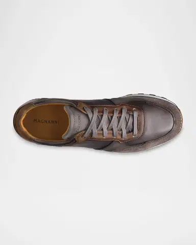 Magnanni Men's Arco Leather Runner Sneakers | Thumbnail 4 Magnanni Men's Arco Leather Runner Sneakers | Thumbnail 4
