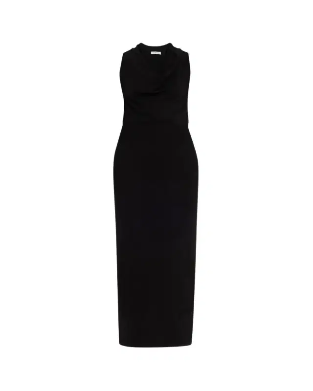 SIMKHAI Ramona Knit Cowl-Neck Midi Dress