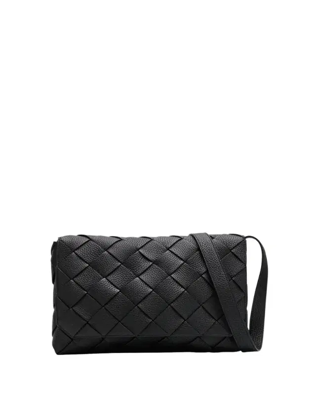 Men's Diago Large Intreccio Leather Crossbody Bag