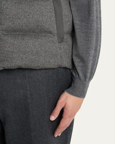 Sease Men's Insulated Cashmere Reversible Vest | Thumbnail 5 Sease Men's Insulated Cashmere Reversible Vest | Thumbnail 5