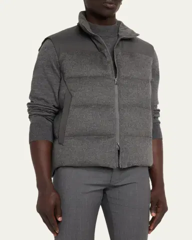 Sease Men's Insulated Cashmere Reversible Vest | Thumbnail 8 Sease Men's Insulated Cashmere Reversible Vest | Thumbnail 8