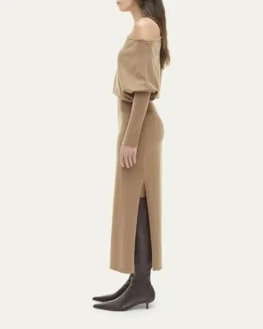 Simkhai Janese Off-The-Shoulder Knit Midi Dress | Thumbnail 4 Simkhai Janese Off-The-Shoulder Knit Midi Dress | Thumbnail 4