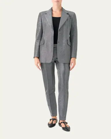 Akris punto Strass Single-Breasted Boyfriend Blazer | Thumbnail 2 Akris punto Strass Single-Breasted Boyfriend Blazer | Thumbnail 2
