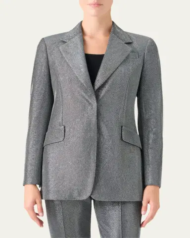 Akris punto Strass Single-Breasted Boyfriend Blazer | Thumbnail 4 Akris punto Strass Single-Breasted Boyfriend Blazer | Thumbnail 4