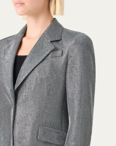 Akris punto Strass Single-Breasted Boyfriend Blazer | Thumbnail 5 Akris punto Strass Single-Breasted Boyfriend Blazer | Thumbnail 5