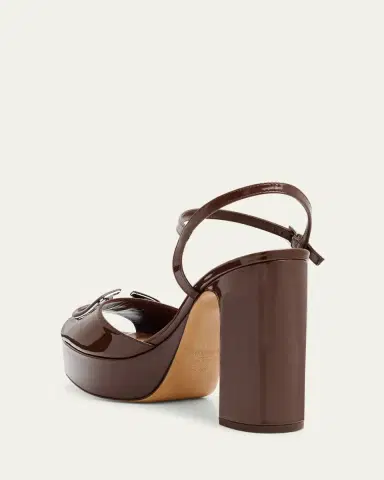 Valentino Garavani VLogo Signature Patent Leather Platform Sandals | Thumbnail 4 Valentino Garavani VLogo Signature Patent Leather Platform Sandals | Thumbnail 4
