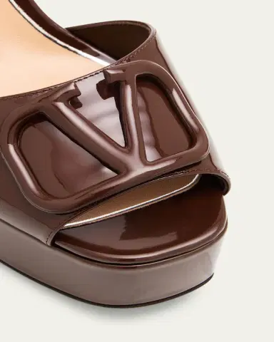 Valentino Garavani VLogo Signature Patent Leather Platform Sandals | Thumbnail 5 Valentino Garavani VLogo Signature Patent Leather Platform Sandals | Thumbnail 5