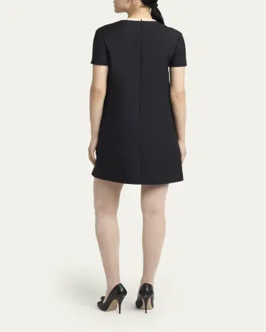 Valentino Garavani Wool-Silk Mini Dress | Thumbnail 3 Valentino Garavani Wool-Silk Mini Dress | Thumbnail 3