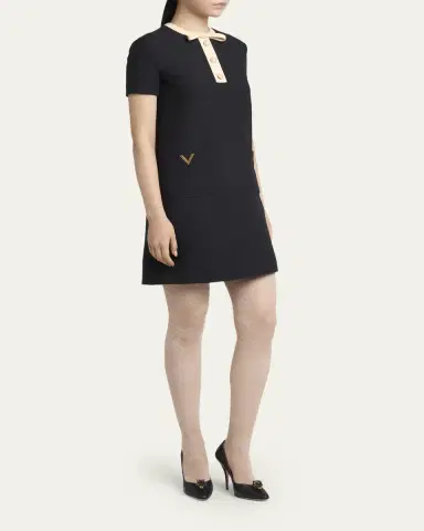Valentino Garavani Wool-Silk Mini Dress | Thumbnail 4 Valentino Garavani Wool-Silk Mini Dress | Thumbnail 4