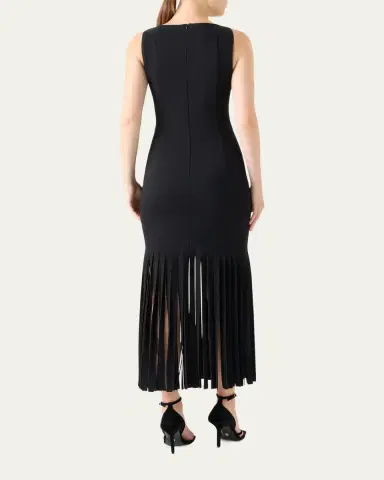 Akris punto Jersey Fringe-Hem Maxi Dress | Thumbnail 3