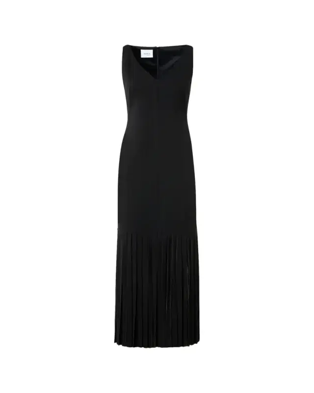 Akris punto Jersey Fringe-Hem Maxi Dress