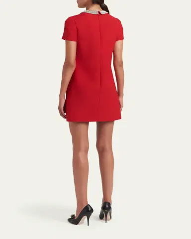 Valentino Garavani Embroidered Velvet Bow Midi Dress | Thumbnail 3 Valentino Garavani Embroidered Velvet Bow Midi Dress | Thumbnail 3