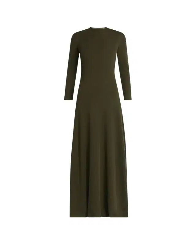Knit Long-Sleeve Maxi Dress