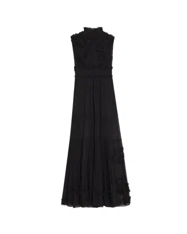 Ulla Johnson Verona Smocked Silk Turtleneck Gown | Thumbnail 1