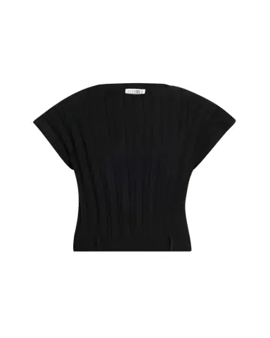 MM6 MAISON MARGIELA High-Neck Wide Ribbed Top | Thumbnail 1