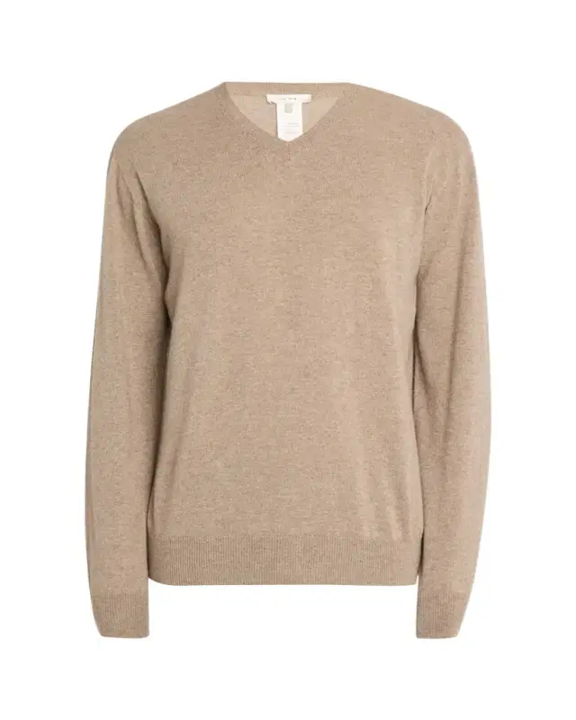 THE ROW Men's Cashmere Heathered V-Neck Sweater
