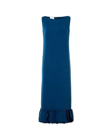 Akris punto Dot Ruffle Sleeveless Midi Dress | Thumbnail 1 Akris punto Dot Ruffle Sleeveless Midi Dress | Thumbnail 1