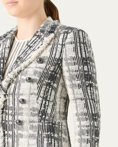 Akris punto Fringed Boucle Tweed Double-Breasted Blazer | Thumbnail 5 Akris punto Fringed Boucle Tweed Double-Breasted Blazer | Thumbnail 5
