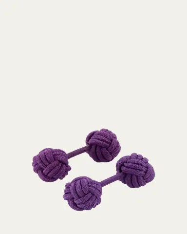 Charvet Men's Knotted Cotton Cufflinks | Thumbnail 4