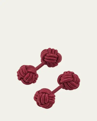 Charvet Men's Knotted Cotton Cufflinks | Thumbnail 7