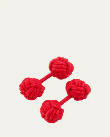 Charvet Men's Knotted Cotton Cufflinks | Thumbnail 10
