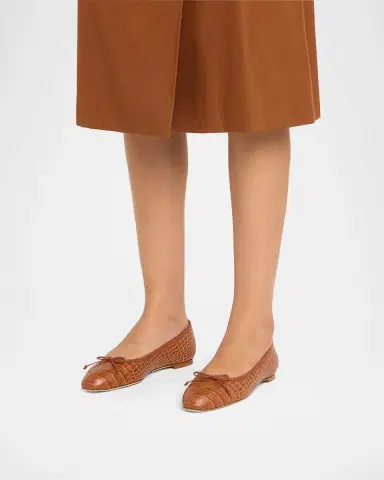 Manolo Blahnik Verallim Croc-Embossed Leather Ballerina Flats | Thumbnail 11 Manolo Blahnik Verallim Croc-Embossed Leather Ballerina Flats | Thumbnail 11