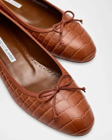 Manolo Blahnik Verallim Croc-Embossed Leather Ballerina Flats | Thumbnail 14 Manolo Blahnik Verallim Croc-Embossed Leather Ballerina Flats | Thumbnail 14
