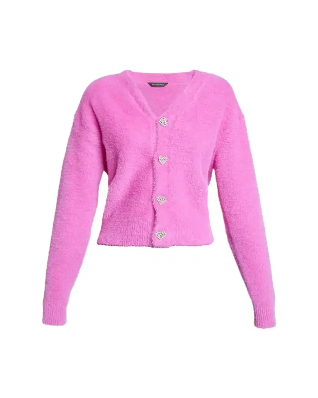 Fluffy V-Neck Cardigan