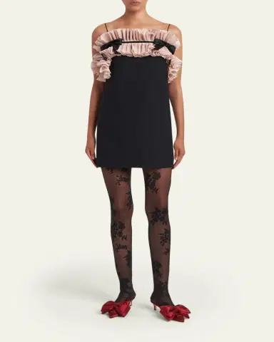 Valentino Garavani Ruffle Bow Sleeveless Mini Dress | Thumbnail 2 Valentino Garavani Ruffle Bow Sleeveless Mini Dress | Thumbnail 2