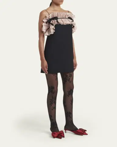 Valentino Garavani Ruffle Bow Sleeveless Mini Dress | Thumbnail 4 Valentino Garavani Ruffle Bow Sleeveless Mini Dress | Thumbnail 4