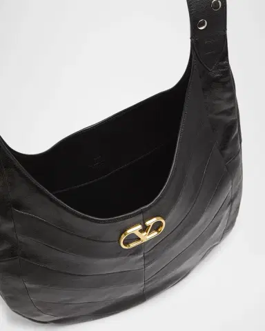 Valentino Garavani Hoboho Studded Patchwork Leather Hobo Bag | Thumbnail 3