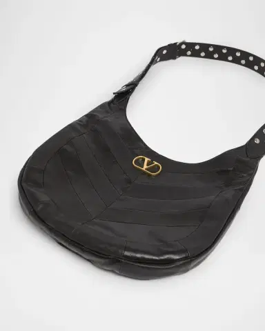 Valentino Garavani Hoboho Studded Patchwork Leather Hobo Bag | Thumbnail 5