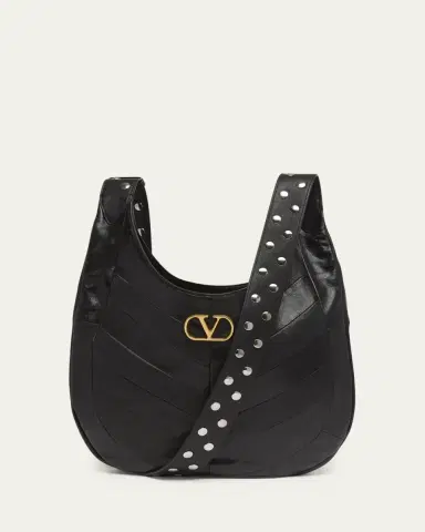 Valentino Garavani Hoboho Studded Patchwork Leather Hobo Bag | Thumbnail 6